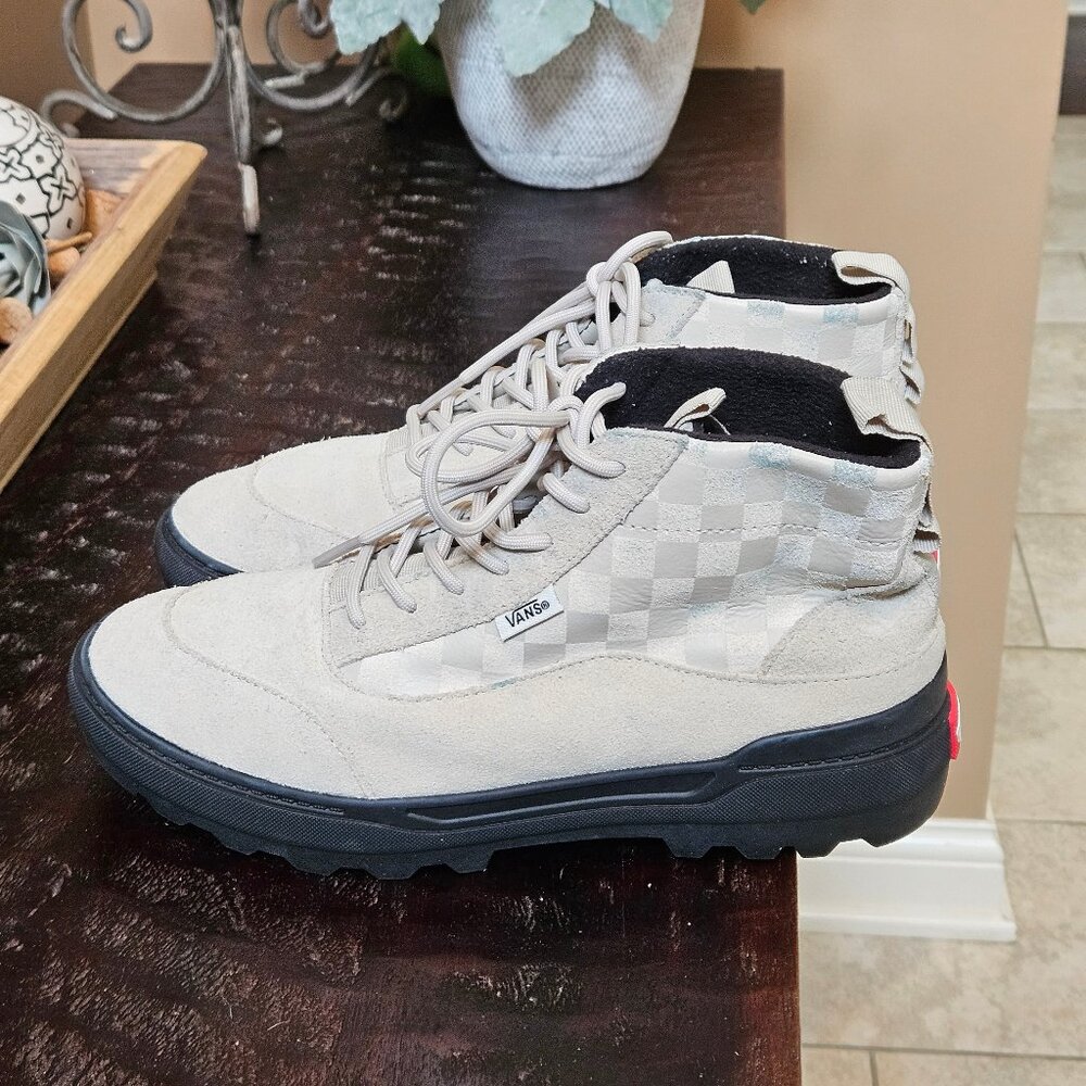 Vans Women's Suede "Cold Weather" High Top Sneaker Boots, Cream, Sz 8.5 - Picture 3 of 16